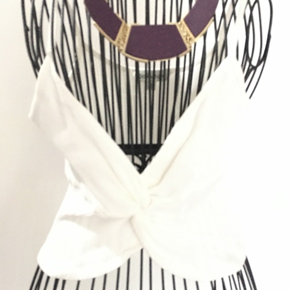 white string fitted tank top size M - Picture 1 of 5